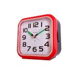 Reloj Despertador Análogo Semicuadrado Rojo BM12402RD