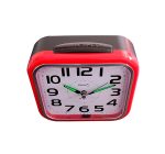 Reloj Despertador Análogo Semicuadrado Rojo BM12402RD